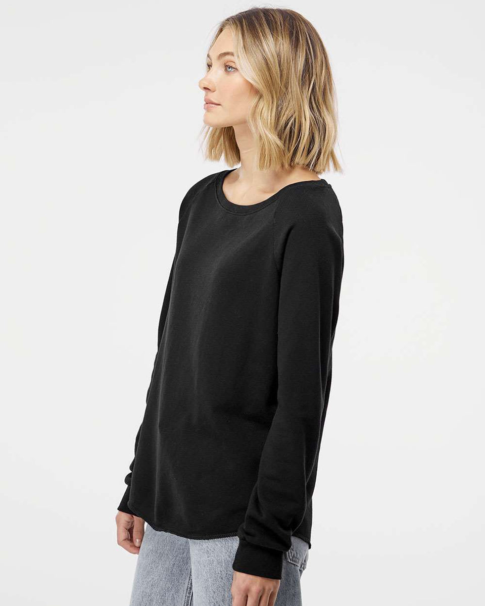 WOMEN'S BLACK SAND WASH SUNBURST FLEECE CREW