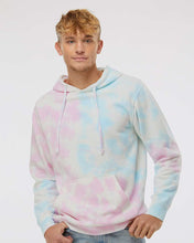 Load image into Gallery viewer, Unisex Midweight Tie-Dyed Hooded Sweatshirt / Tie Dye Cotton Candy / High Desert Medical College