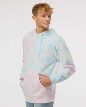 Load image into Gallery viewer, Unisex Midweight Tie-Dyed Hooded Sweatshirt / Tie Dye Cotton Candy / High Desert Medical College
