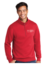 Load image into Gallery viewer, Core Fleece 1/4-Zip Pullover Sweatshirt / Red / Integrity College of Health