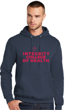 Load image into Gallery viewer, Core Fleece Pullover Hooded Sweatshirt / Navy / Integrity College of Health