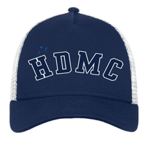 Load image into Gallery viewer, Snapback Trucker Cap / Navy &amp; White / High Desert Medical College
