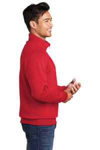 Core Fleece 1/4-Zip Pullover Sweatshirt / Red / Integrity College of Health