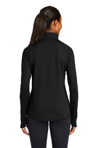 Ladies Sport-Wick Stretch 1/2-Zip Pullover / Black / High Desert Medical College