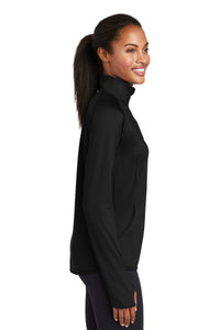 Ladies Sport-Wick Stretch 1/2-Zip Pullover / Black / High Desert Medical College