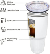 Load image into Gallery viewer, 32oz Stainless Steel Tumbler / White / Central Coast College
