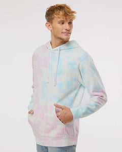 Midweight Tie-Dyed Hooded Sweatshirt / Tie Dye Cotton Candy / Central Coast College