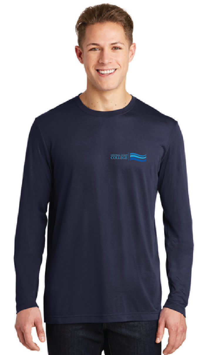 Long Sleeve Cotton Touch Tee / Navy / Central Coast College