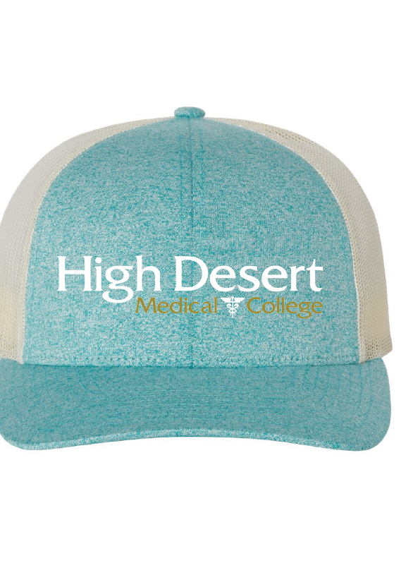Low Pro Heather Trucker Cap / Teal / High Desert Medical College