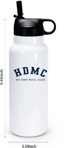32oz Stainless Steel Water Bottle / White / High Desert Medical College