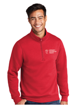 Load image into Gallery viewer, Core Fleece 1/4-Zip Pullover Sweatshirt / Red / Integrity College of Health
