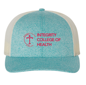 Low Pro Heather Trucker Cap / Teal / Integrity College of Health