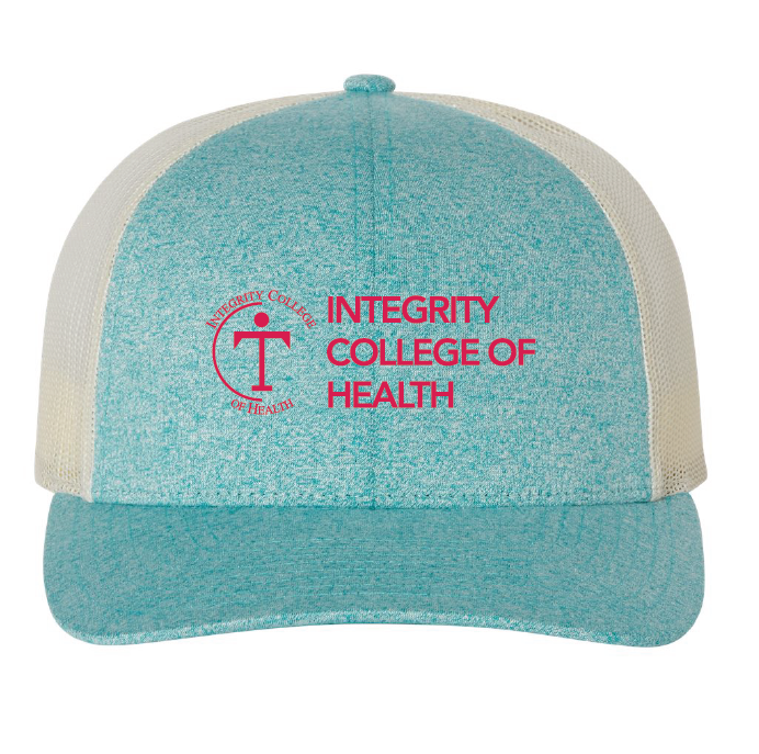 Low Pro Heather Trucker Cap / Teal / Integrity College of Health