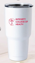 Load image into Gallery viewer, 32oz Stainless Steel Tumbler / White / Integrity College of Health
