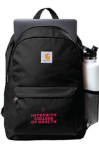 Load image into Gallery viewer, Carhartt Canvas Backpack / Black / Integrity College of Health
